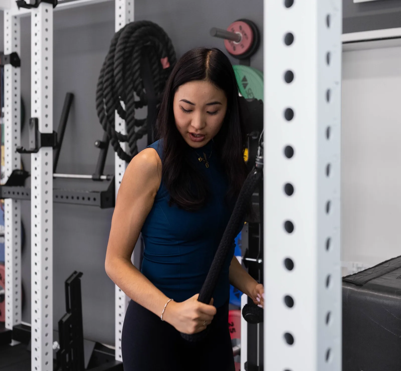Online-Coach Dahwi Lim im Trainingsstudio